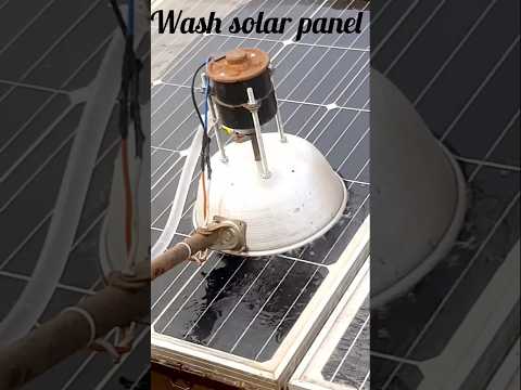 How to wash solar panel! #diy dc motor invention