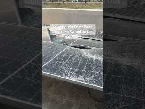 Destruction of Solar Panels in recent storm in Lahore