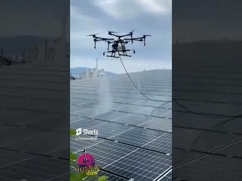 How to clean solar panels easily #shorts #shortsfeed #amazingfacts #factsinhindi #satisfying #solar