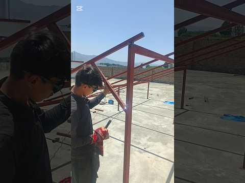 12 solar panels stand#viralvideo #welding #reels #solarsystem #solar #solarenergy #solarpower#weld