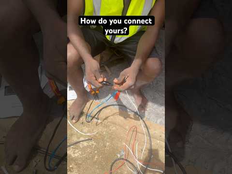 Solar Panel MC4 Connection in Progress. #mc4 #solarpanel #safety #renewableenergy