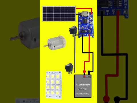 ( Kids Project) Mini Solar Panel 🎞 Use Small Fan and Small LED Light Connection ❤❤❤👆👆👆#kidsprojects