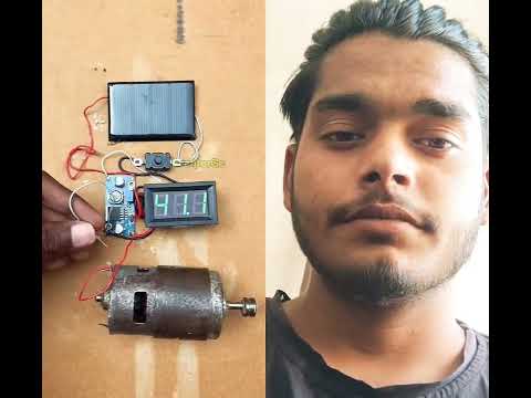 Generate electricity with mini solar power.Dc Motor