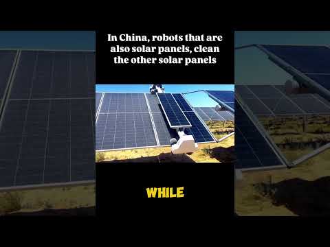 Solar Powered Solar Panel Cleaner #shorts