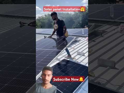 Solar Panel installation Fabrication Structure #shortsfeed #solar #solarenergy