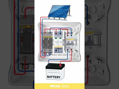 How to Connect Solar Panels and Batteries to a Combiner Box with a DC Miniature Circuit Breaker.
