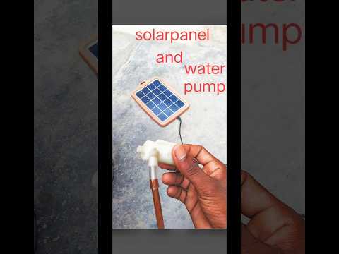 DC motor water pump testing in 5 volt solar panels #shorts #dc #dcmotor ##solarpower #waterpump