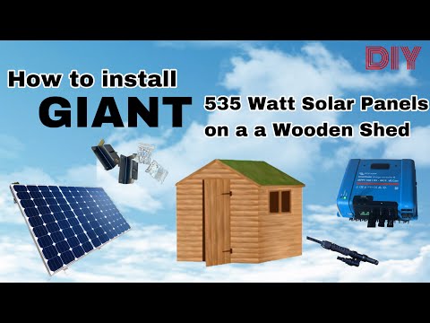 Installing GIANT 535 Watt Solar panels on a Wooden Shed Roof