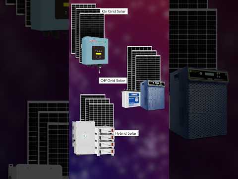 ON grid vs off grid vs Hybrid solar system | Solar panels for home | Solar system project
