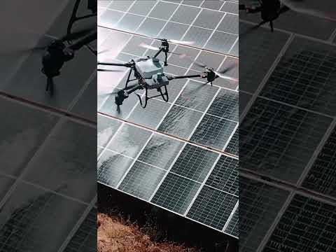 🌞Dirty solar panels be cleaned by drones #agriculturedrone #dji