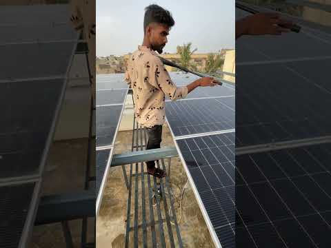 26 Solar Panel 12 KW Solar Ongrid + Hybrid System #solarproject #solarenergyworld