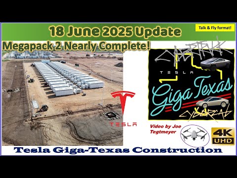 DIE Shop Interior, Prod Line Changes, & More Solar Panels! 18 June 2025 Giga Texas Update (07:55AM)