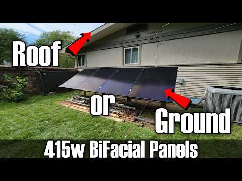 Ground Mount vs Roof Mount BiFacial Solar Panels! Interesting Results