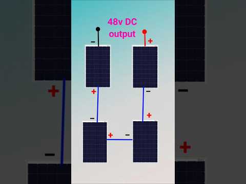 #electrician #shorts video || solar panel series connection diagram #shorts video || 12v solar ×4=48