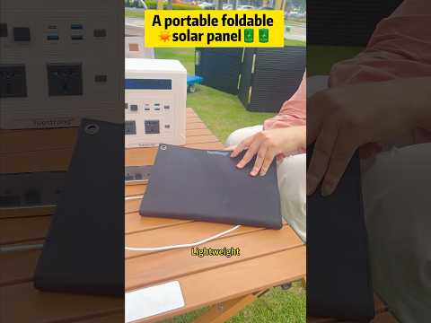 Folding portable solar panel#poweroutage #solar #power #camp