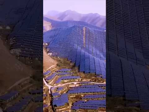 While Others Use Rooftops, China Covers Mountains and Lakes with Solar Panels! ☀️🏔️ #shorts