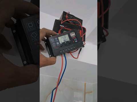 Solar panel & solar charge controller setup