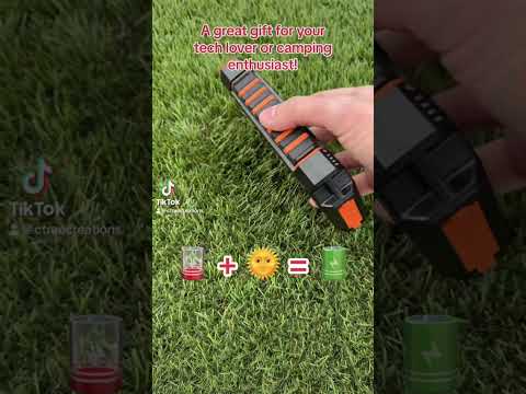 Unbox the future with solar-powered charger! Shine bright with sustainable energy & flashl