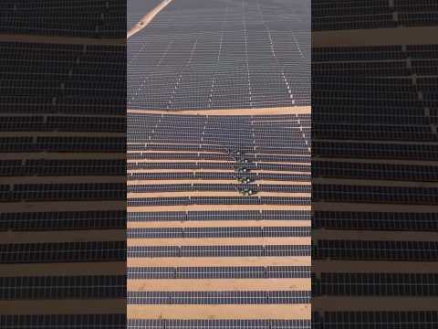 China Uses Solar-Powered Robots to Clean Solar Panels in the Desert! 🤖☀️ #shorts