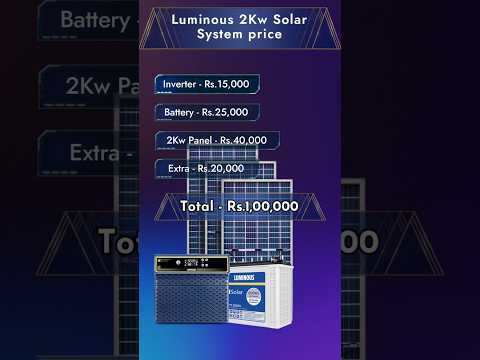 Luminous 2kw solar system for home price in india