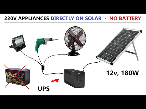 POSSIBLE ? Run 220V AC Appliances with 12v 180W Solar Panel without Battery