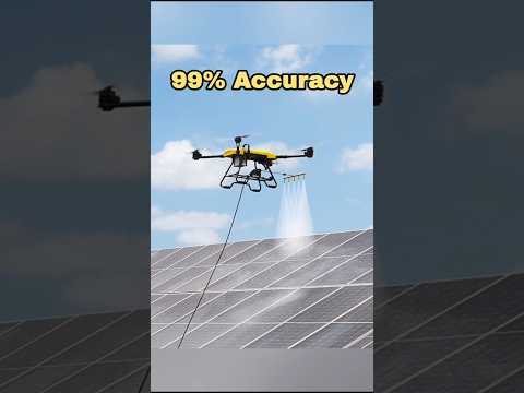 How the Chinese clean so many solar panels quickly. #shorts