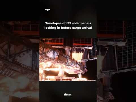 ISS Solar Panels in Action! 🚀 #science #space #shorts