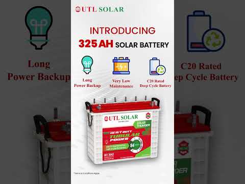 Ultimate Backup Power – UTL 325AH Solar Battery with 84-Month Warranty | Built for Heavy-Duty Use.