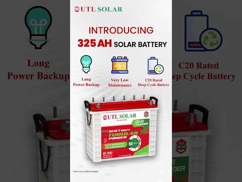 Ultimate Backup Power – UTL 325AH Solar Battery with 84-Month Warranty | Built for Heavy-Duty Use