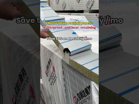 Photovoltaic roofing panel on the roof keep out rain, heat, and cold.Save 50% on electricity / mo.