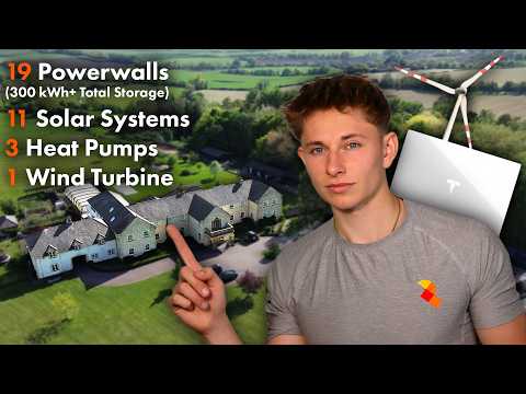 Installing 19 Tesla Powerwalls with 500+ Solar Panels, 3 Heat Pumps and a Wind Turbine.