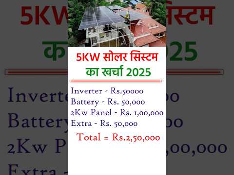 5kw solar system for home price in india #solarconverter #2025 #shorts