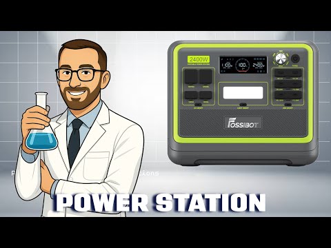 FOSSiBOT F2400 Portable Power Station 2400W (4800W Peak),2048Wh LiFePO4 Battery Solar Generator