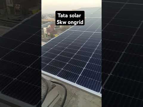 Tata solar5kw ongrid system installed # Tata solar 5kw on grid system price with subsidy. 8868942531