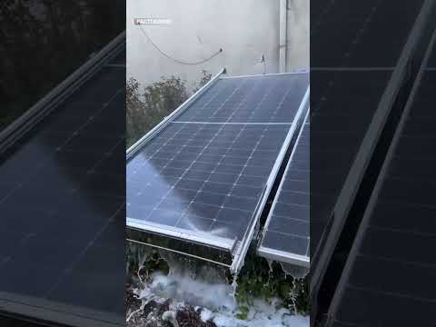 Boy Clean Solar Panels With Just a Phone