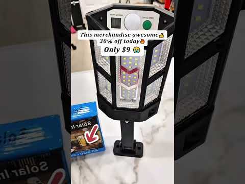 Solar Wall Light with Motion Sensor, 3 Modes, Waterproof Outdoor Lighting