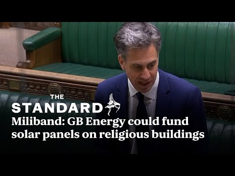 GB Energy could fund solar panels on religious buildings, Miliband suggests