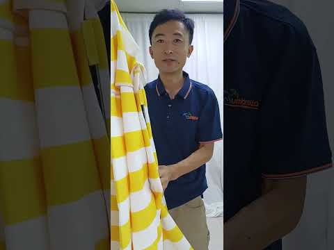 Beach umbrellas with solar panels and USB charging ports for charging cell phones