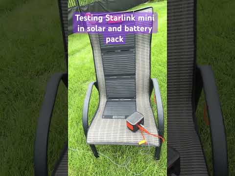 Starlink Mini running on Jackery TSA compliant Battery charged with Solar Power