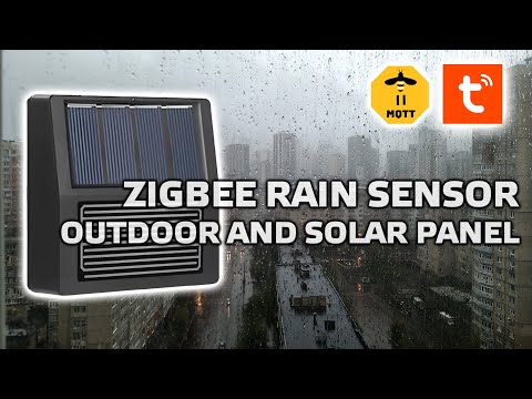 Zigbee rain sensor for outdoor installation with solar panel, review and testing