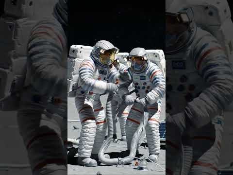 #Moon Astronauts Working on Solar Power System for #Semiconductor Project#ai