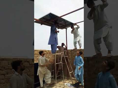 adjust solar panels on structure of 20 solar panels #solartips #solarpanels