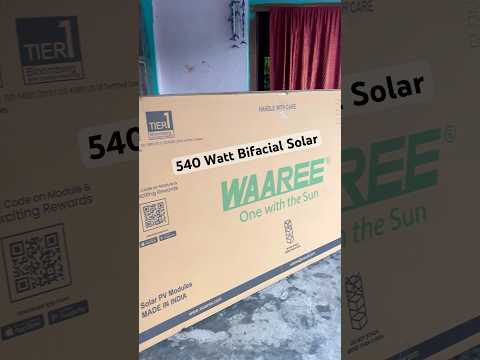 Waaree 540 Watt Half Cut Bifacial Solar Panel #shorts #solar