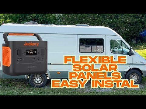 Easy Install of Solar Panels on My Van Roof (No Drilling!) to My Power Station