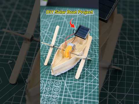 DIY Solar Boat with DC Motor | Solar Power Boat Making at Home #shorts #solar #motor #diy