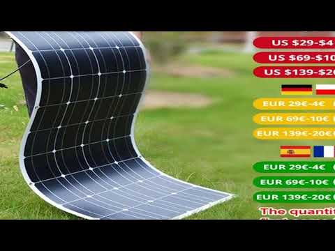 DOKIO 18V 100W/200W/400W Flexible Solar Panels Waterproof Monocrystalline Solar Panel Camping RV Hom