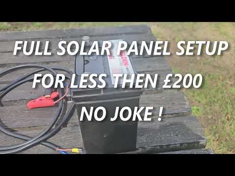 full solar panel setup for less then £200 no joke!