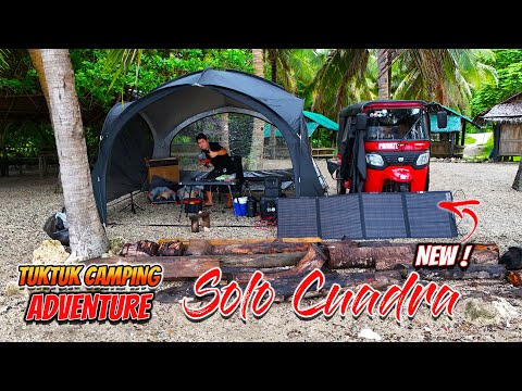 SOLO TUKTUK CAMPING IN BATANGAS WITH MY NEW DOME TENT | New Partnership | Ecoflow 220W Solar Panel
