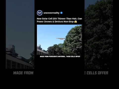 New Solar Cell 20 Times Thinner Than Hair Can Power Drones & Devices Non Stop #solar #tech #shorts