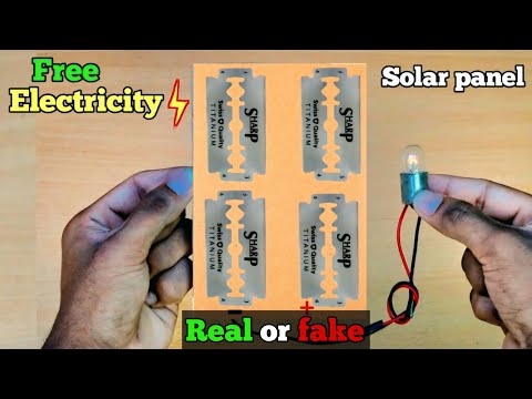 🔥How to make free electricity solar panel with cardboard & blades 😱